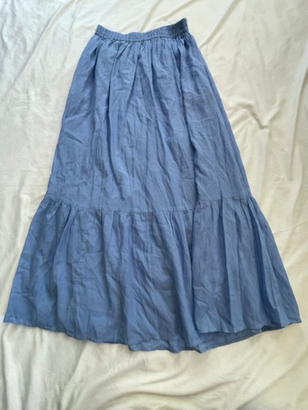 Elan Vicky Women's 2pcs Top & Skirt V-Neck Ruched Maxi, Blue, Top L, Skirt XS - Picture 6 of 16